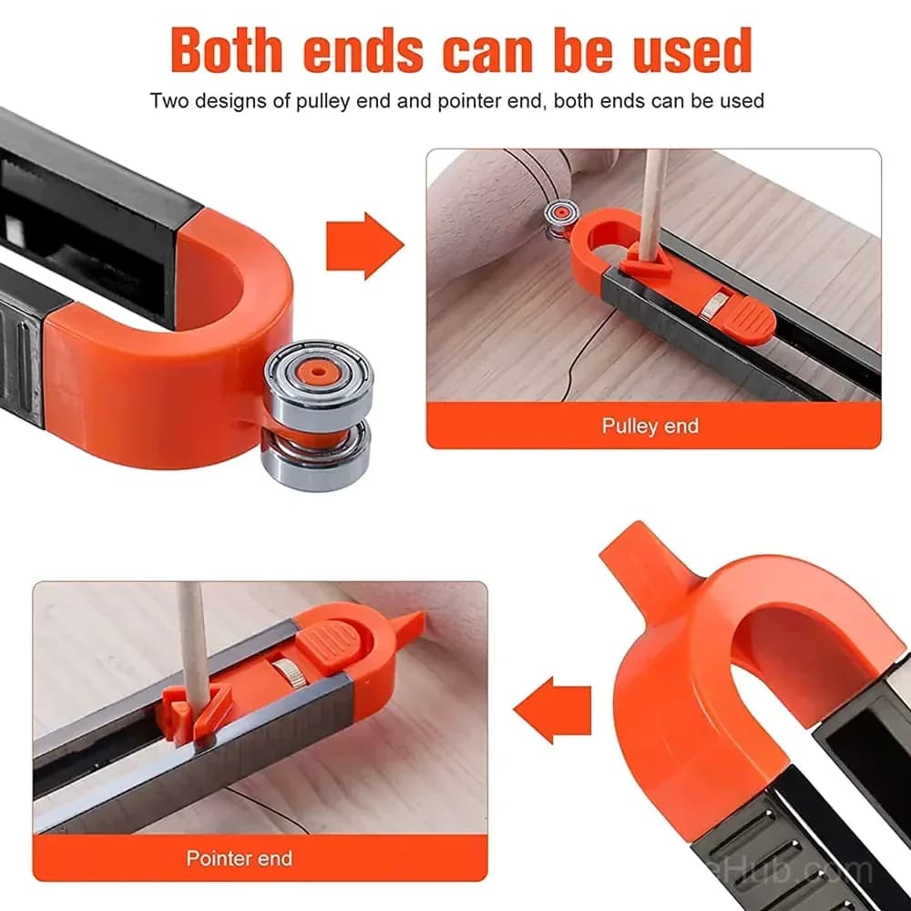 Contour Gauge Scribe Tool with Lock and Pencil - View 4