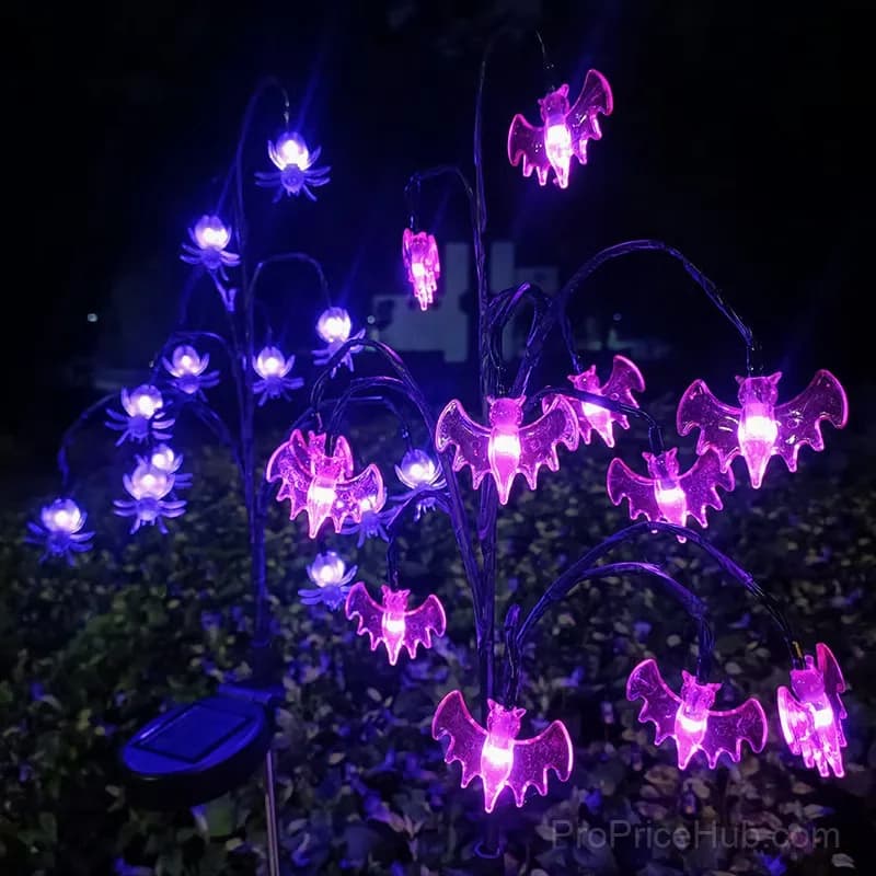 Halloween Ghost Solar Ground Stake Lawn Light, 16 LED - Alt