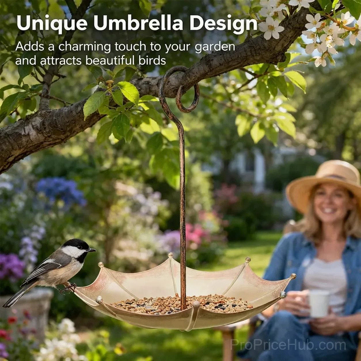 Mini Umbrella Bird Feeder - Whimsical Garden Decor - View 5