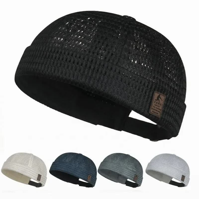 Men’s Breathable Brimless Docker Hat Mesh Skull Cap - View 10