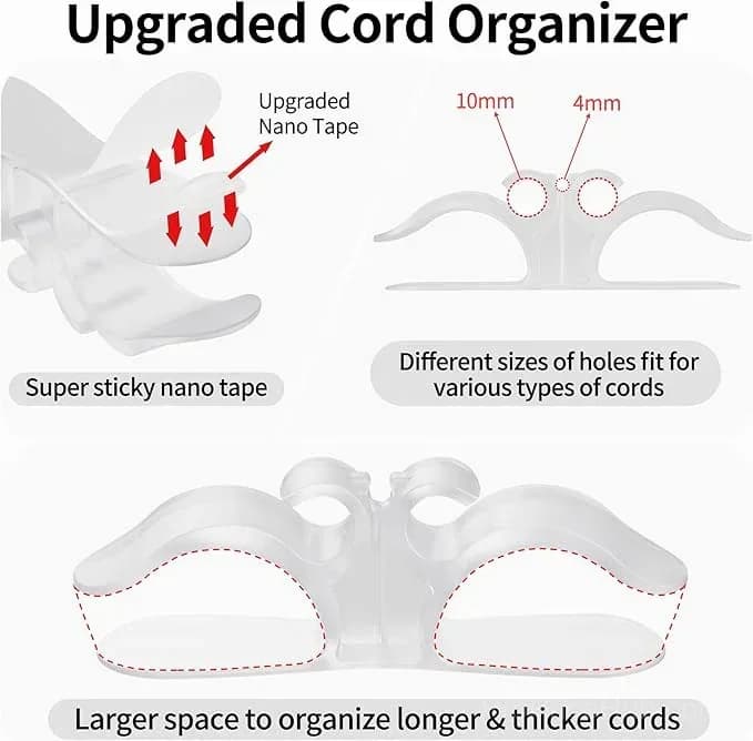 6-Pack Upgraded Appliance Cord Organizers for Kitchen Storage - Alt