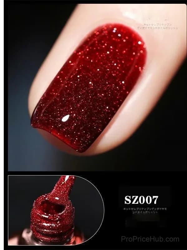 High Density Glitter Nail Gel Polish - Silver - View 7