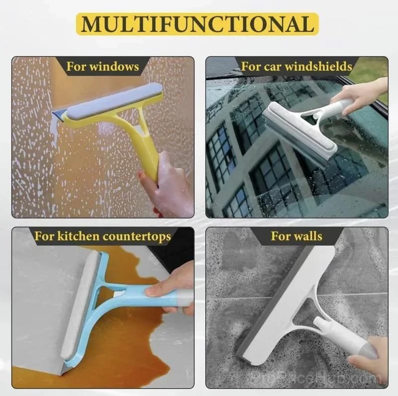 3-in-1 Window Cleaner with Spray, Scrub, and Squeegee for Home & Car - View 5
