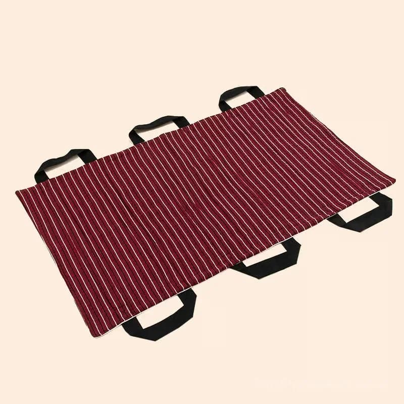 Stand Assist Transfer Bed Pad with Handles, Red Regular - Alt