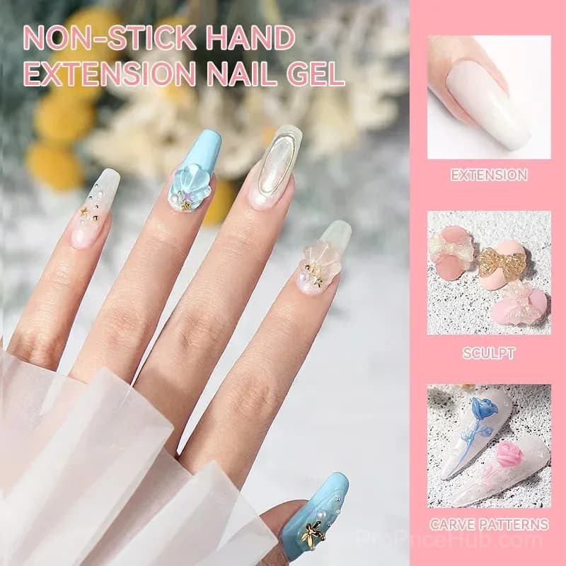 Clear Nail Extension Builder Gel Without Tools - View 5