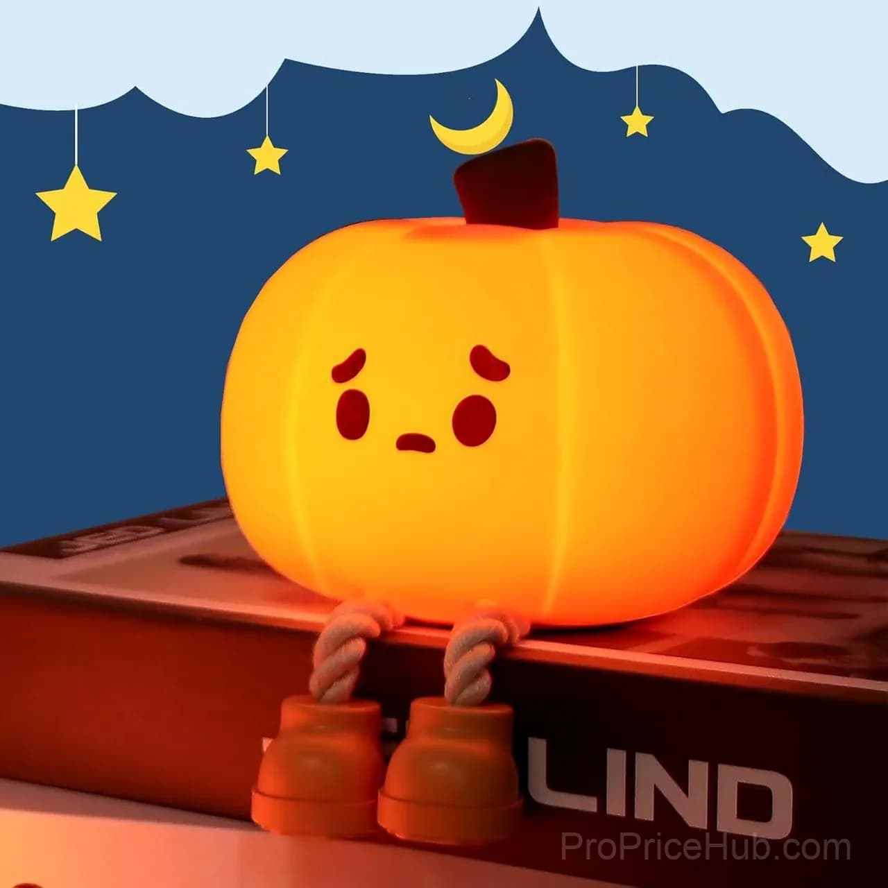 Pumpkin Silicone Pat Night Light, Pumpkin Design - Main