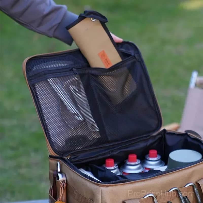 30L Waterproof Outdoor Folding Storage Bag, Khaki - Alt
