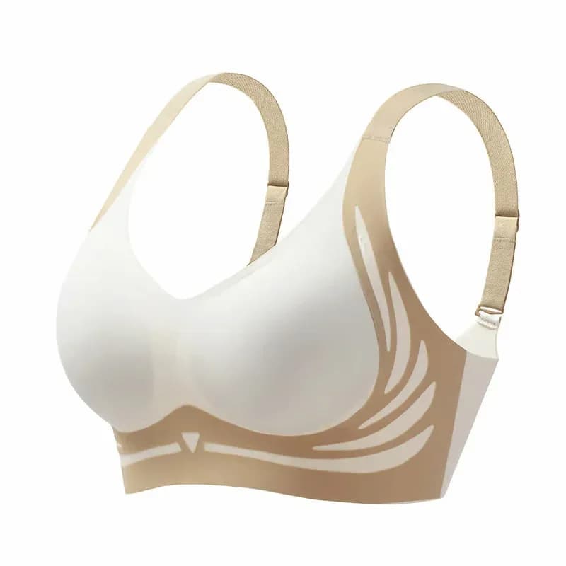 Women's Wire-Free Push-Up Anti-Sagging Bra, Green, M (B/C) - View 9