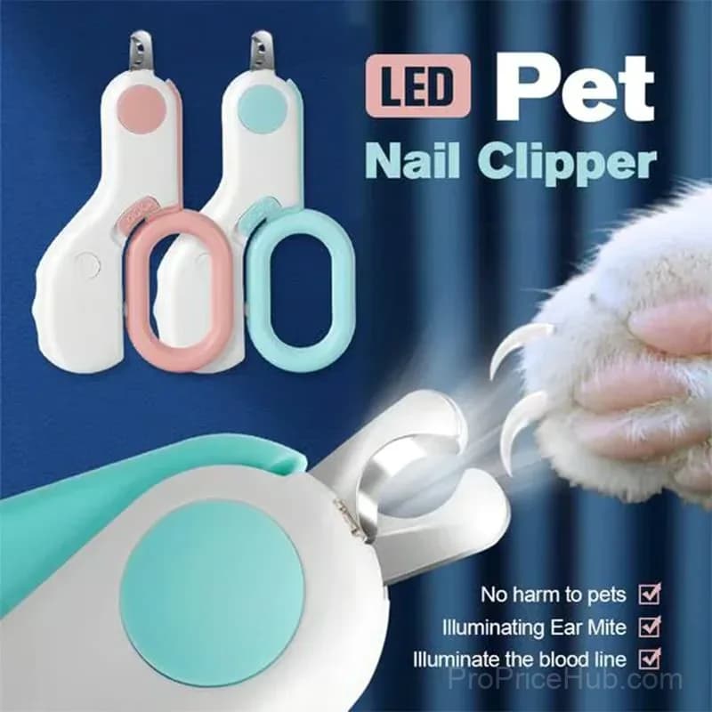 Blue LED Pet Nail Clipper for Grooming - Main