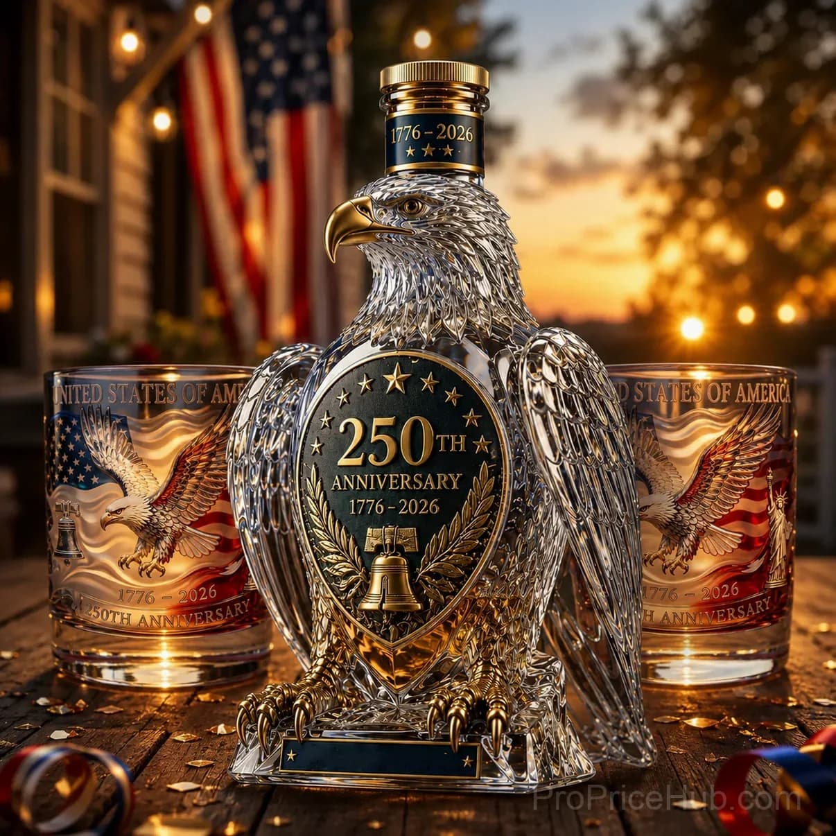 Hawk 250th Anniversary Commemorative Whiskey Bottle - View 9