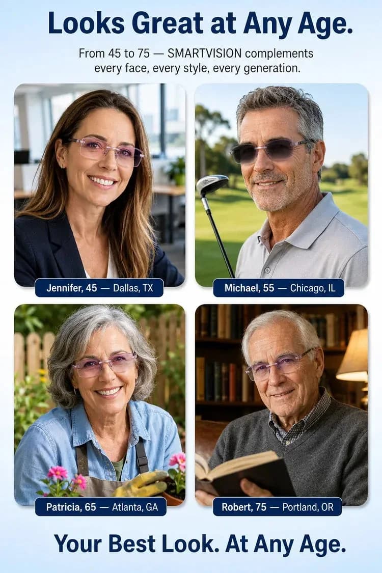 Smart Zoom Diamond-Cut Reading Glasses - View 9
