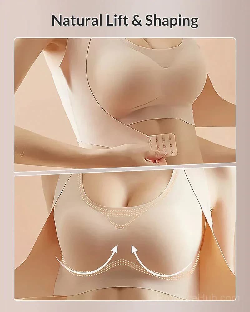 Front Closure Cross-Back Wireless Posture Bra - View 8