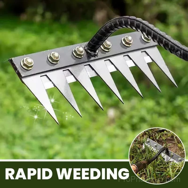 5-Tine Carbon Steel Garden Weeding Rake - Alt