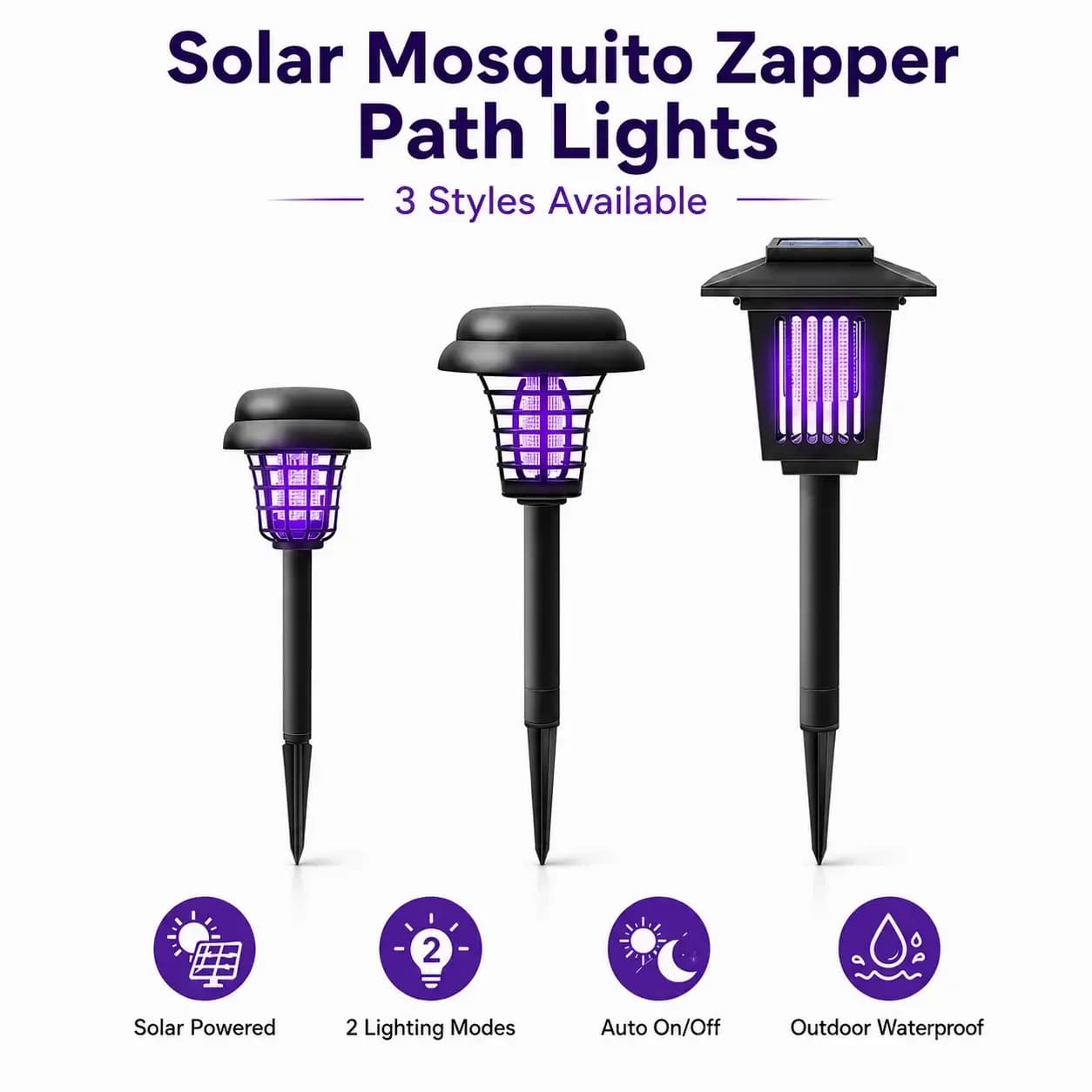 Solar Mosquito Zapper 2-in-1 Bug Killer & Yard Light - View 9