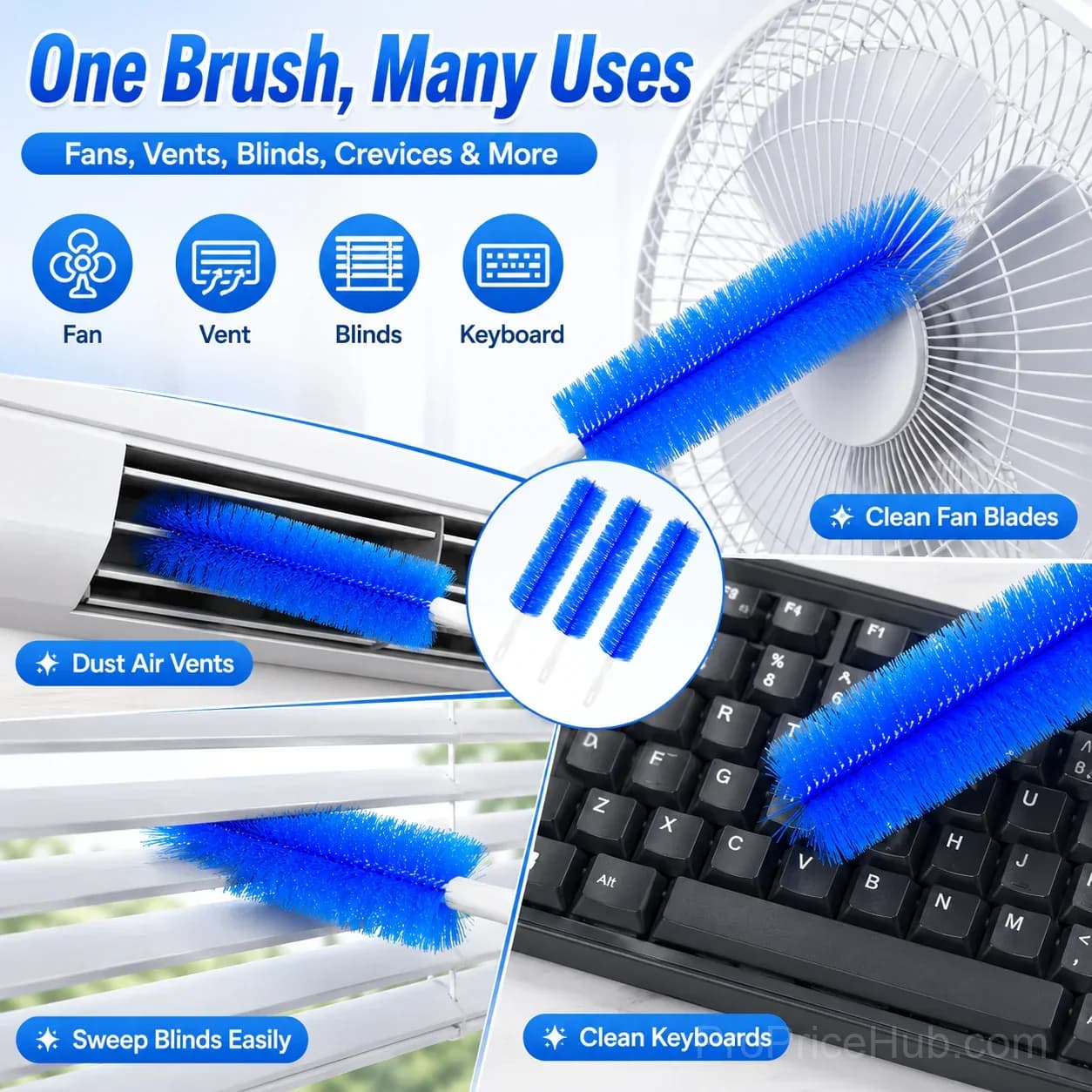 Washable Bendable Microfiber Duster for Ceiling Fans & Vents - View 6