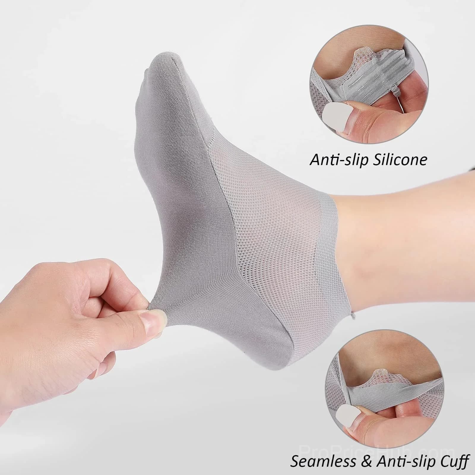 Ultra Thin No Show Liner Socks - Non Slip Hidden Fit - View 4