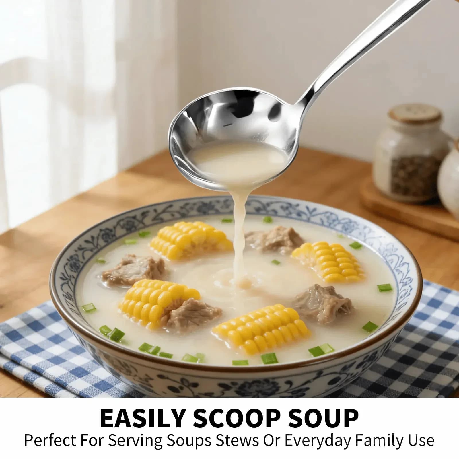 4-Piece Stainless Steel Soup Spoon Set - View 4