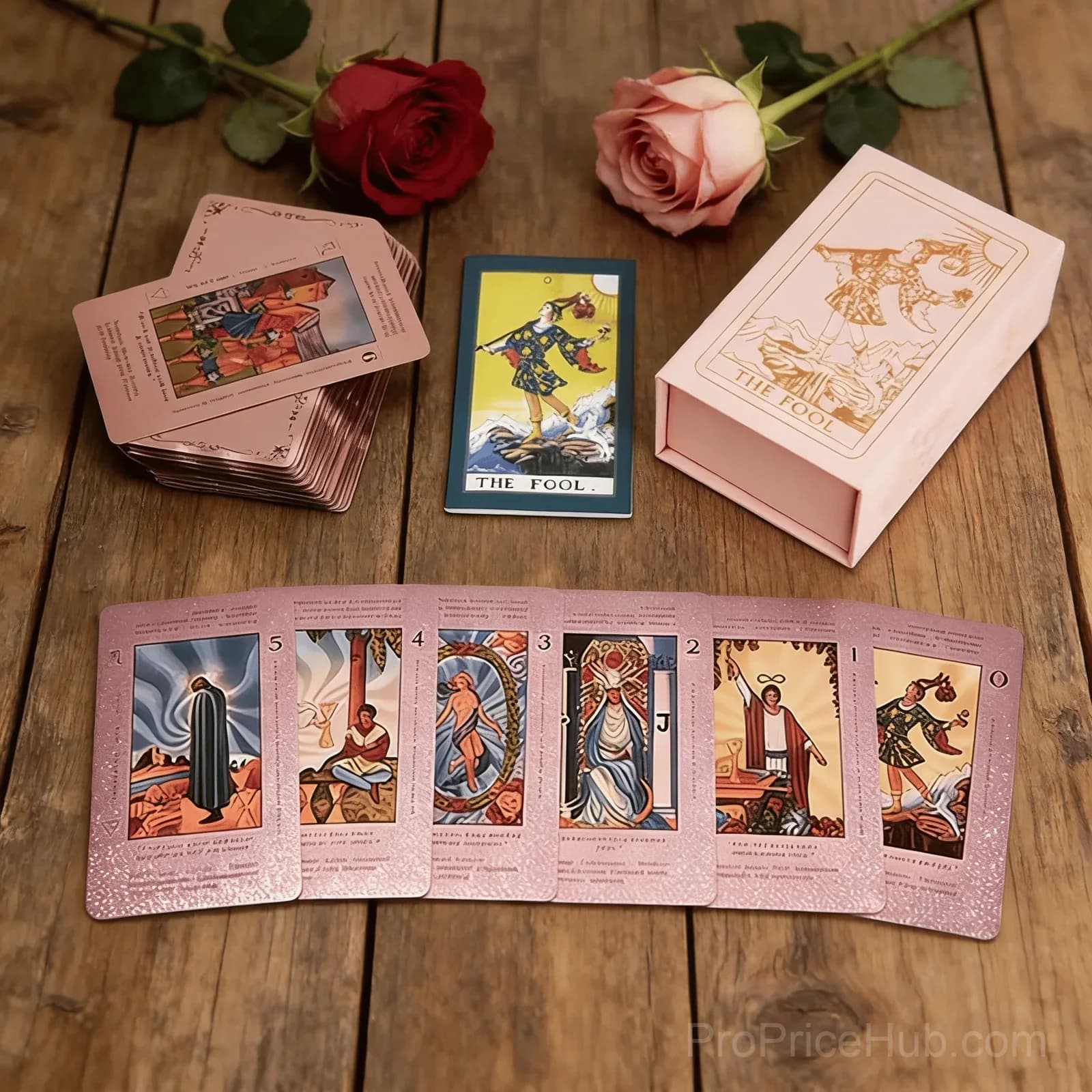 Rose Gold Tarot Card Deck with Guide Book - Main
