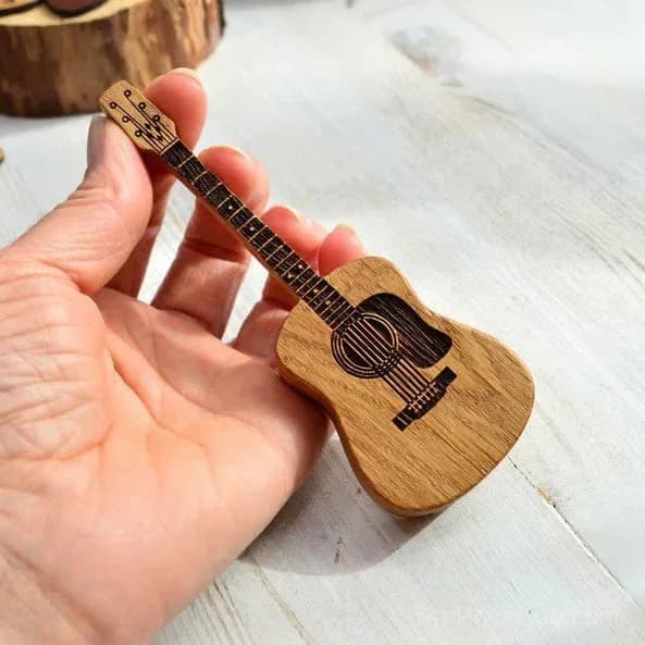 Wooden Acoustic Guitar Pick Box - View 7