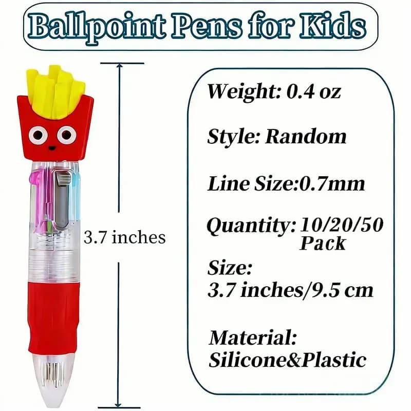 20-Pack Mini 4-in-1 Multicolor Pens for Kids - Alt