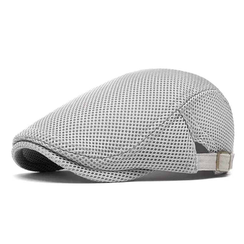 Men's Breathable Mesh Flat Cap – Adjustable Newsboy Ivy Beret Summer Hat - View 6
