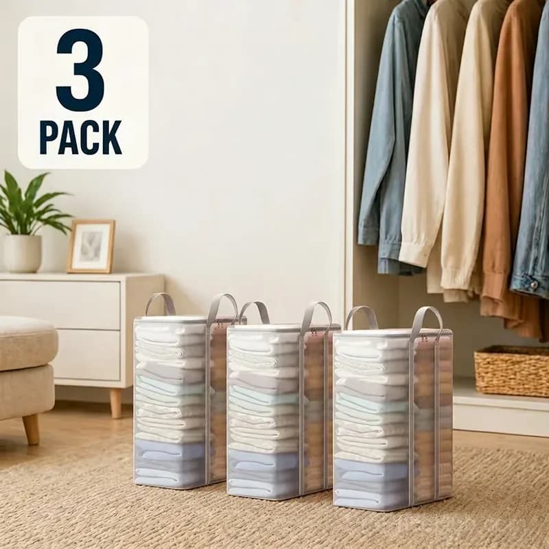 Large Extra-Strong Clear Plastic Storage Bag, Horizontal, 1 Pack - View 11