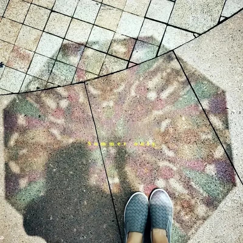 Vintage Stained Glass Print Automatic Umbrella - View 8