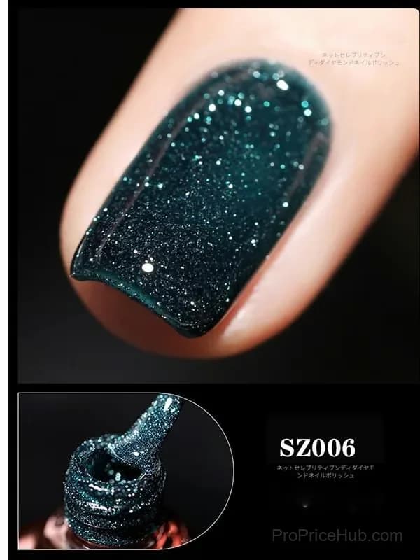 High Density Glitter Nail Gel Polish - Silver - View 6