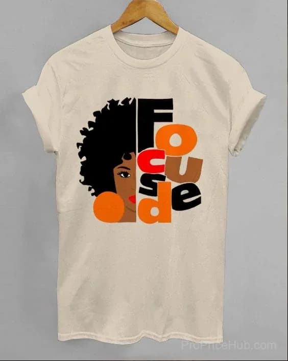 Focused Afro Woman Unisex Short Sleeve T-Shirt - Main