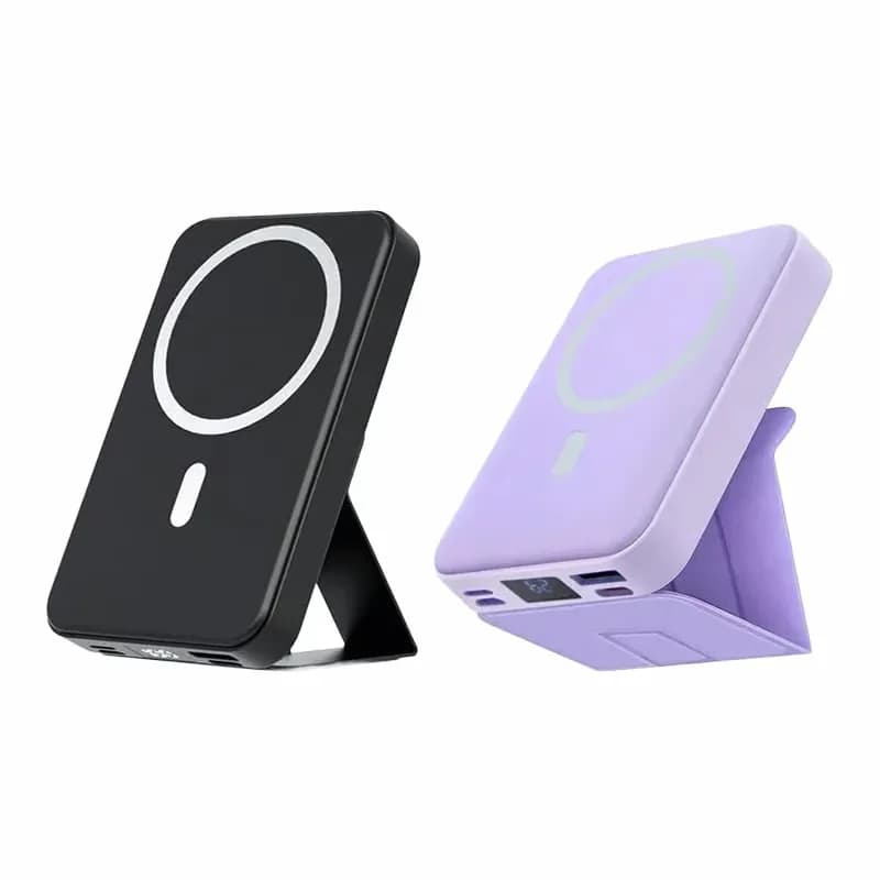 Wireless Magnetic Portable Power Bank, Black - View 5