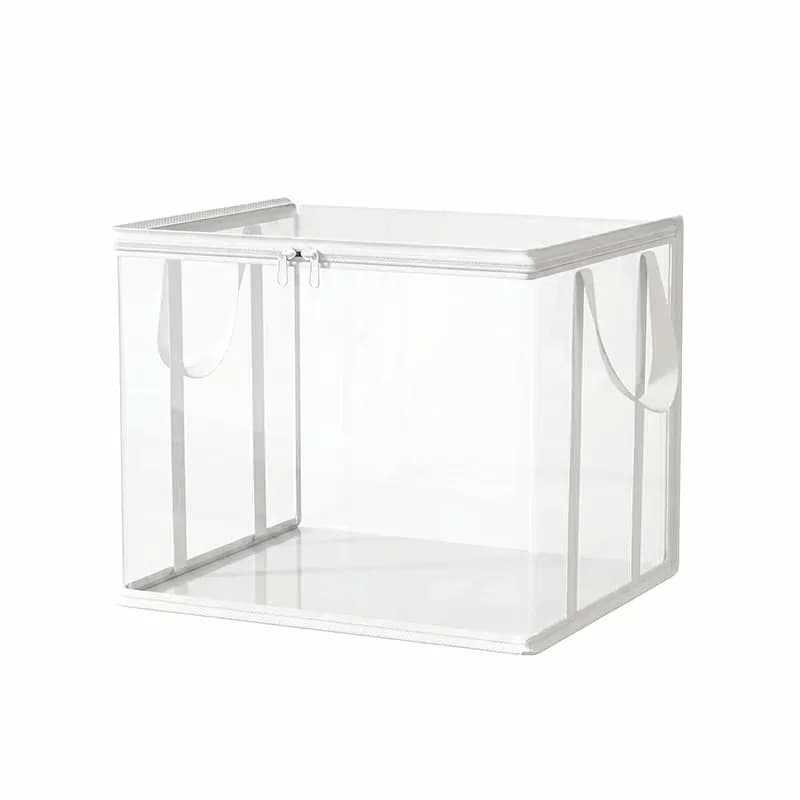 Heavy-Duty Clear PVC Storage Bag, Black, 1 Pack - Alt