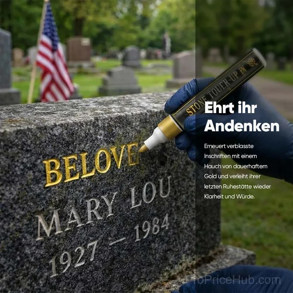 Gravestone Marker Pen for Restoring Faded Inscriptions - Alt