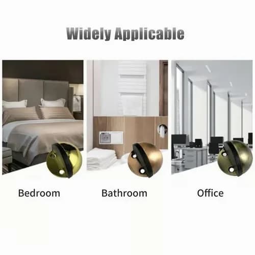 2-Pack Black Hidden Magnetic Door Stopper Holders, Stainless Steel - View 10