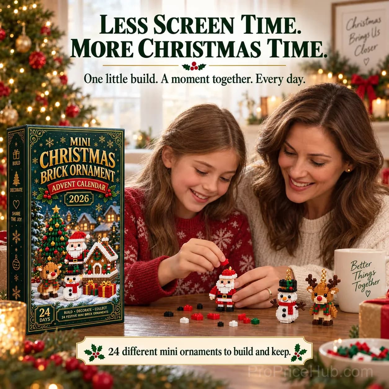24-Day Mini Brick Christmas Ornament Advent Calendar - View 5