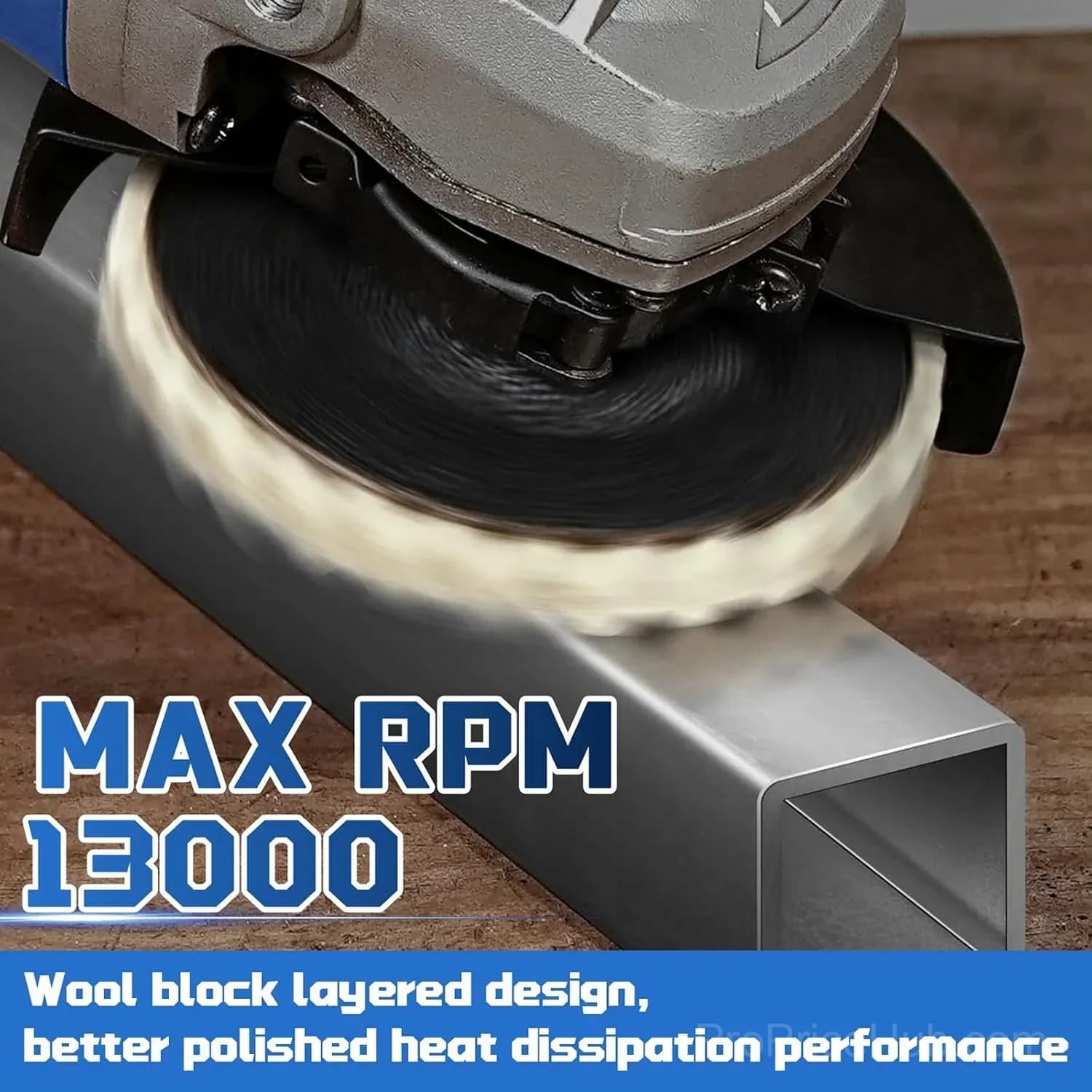 Industrial-Grade High-Density Compressed Wool Polishing Disc - View 7