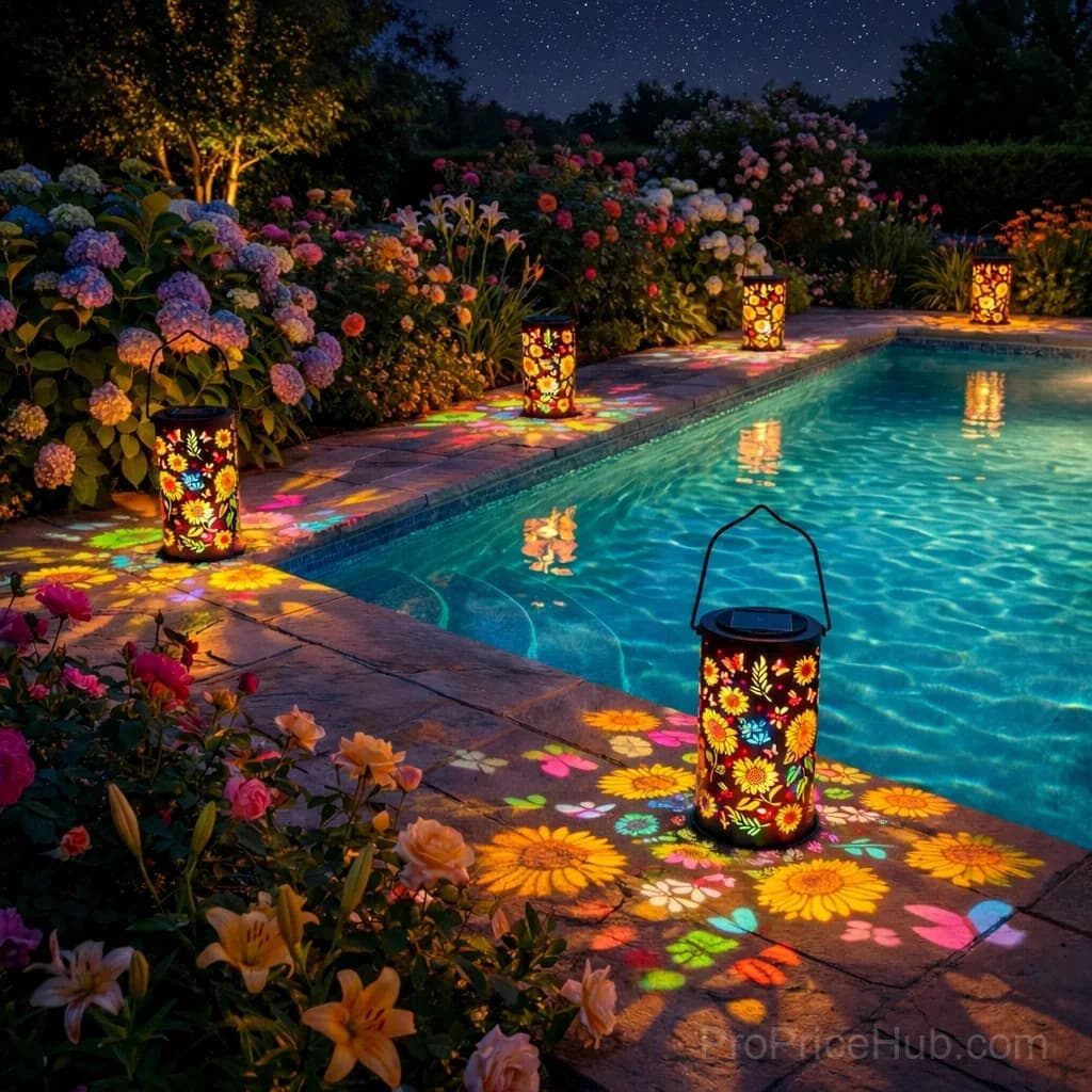 Colorful Sunflower Glow Solar Garden Lantern - View 6