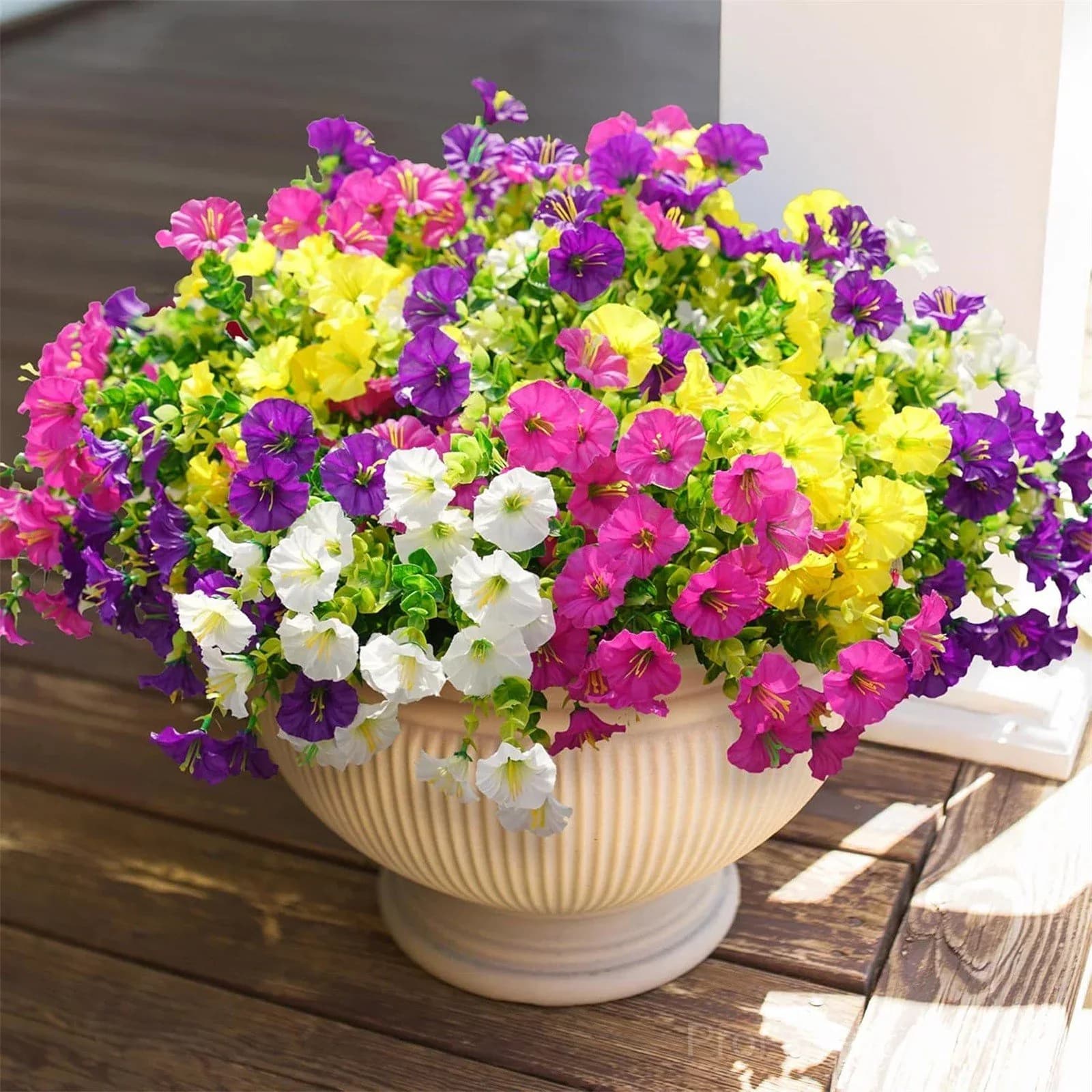 Artificial Silk Colored Morning Glory - 12 Stems - Main