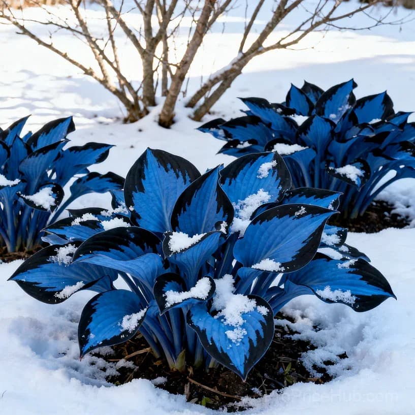 Midnight Blue Hosta Bulbs with Deep Blue Foliage - View 3