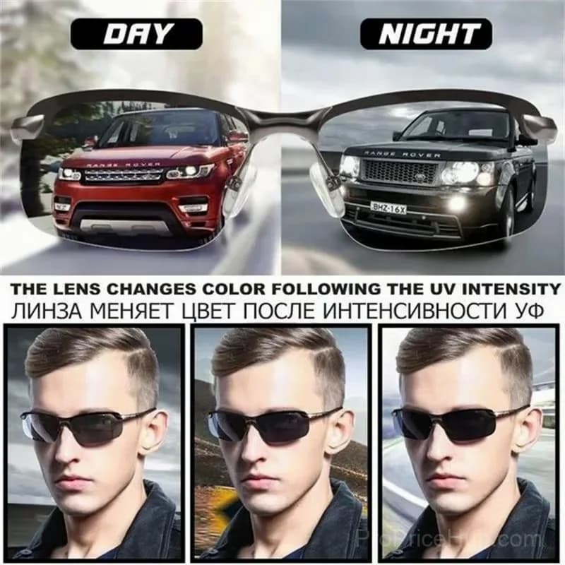 Photochromic Polarized Sunglasses, Black Lenses, 1 PC - View 3