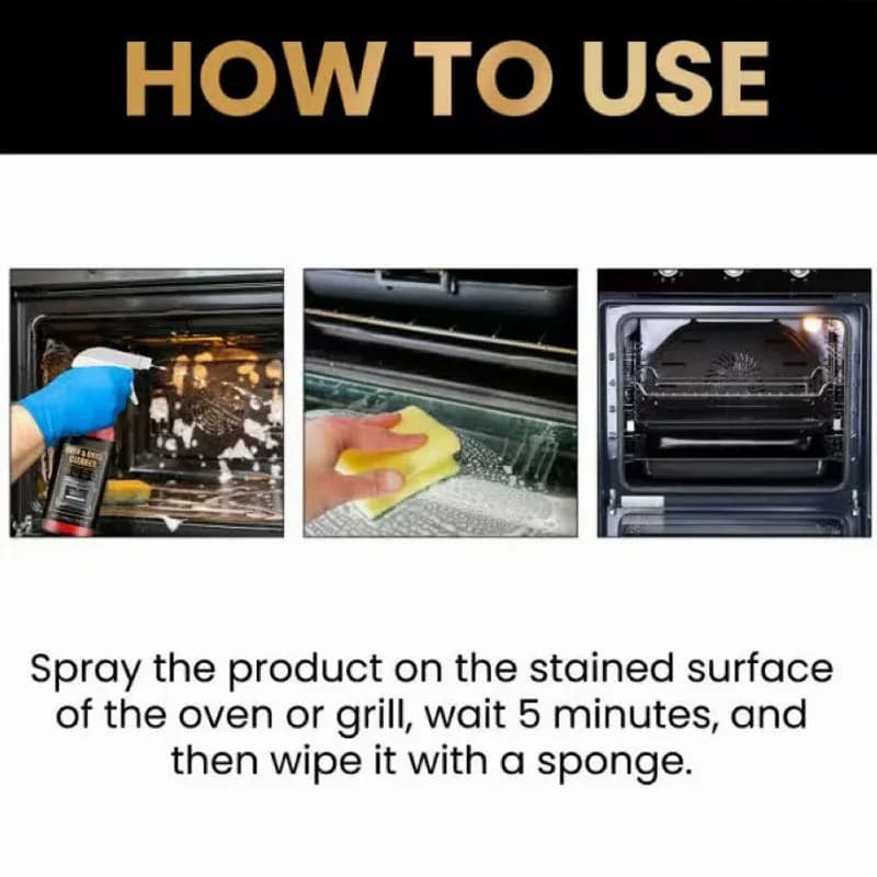 Oven & Grill Cleaner Spray – Dissolves Grease in 5 Minutes - View 8