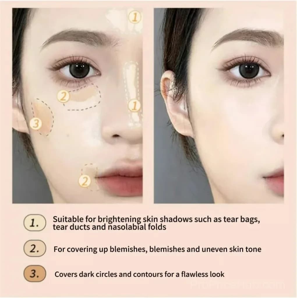 Tricolor Concealer with 3 Shades - View 5