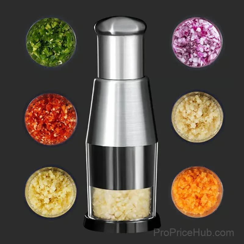 Black Stainless Steel Garlic Grinder Kitchen Tool - Alt
