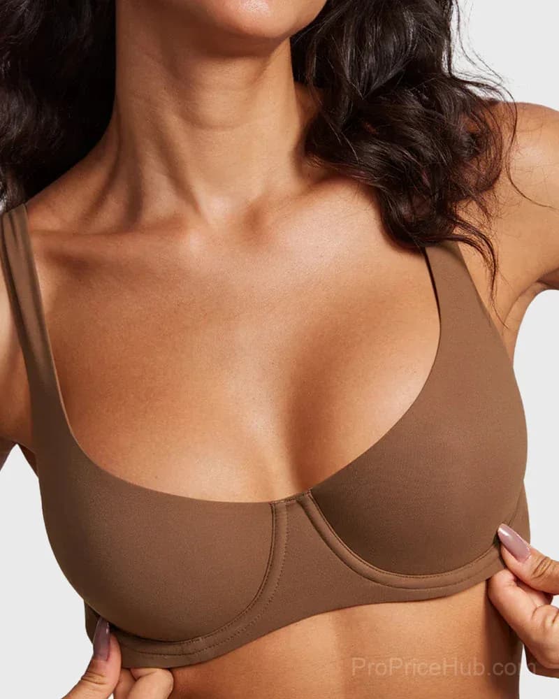 Underwire Support Seamless Unlined Balconette Bra - View 4