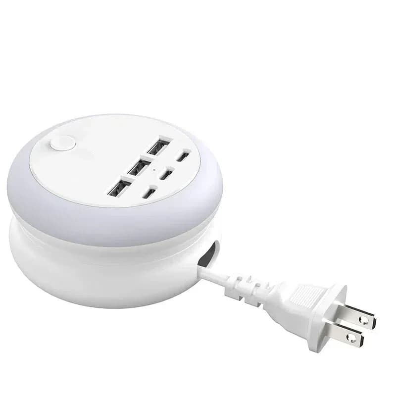 7-in-1 Expandable USB Charging Station with 8-Color Mood Light - View 8