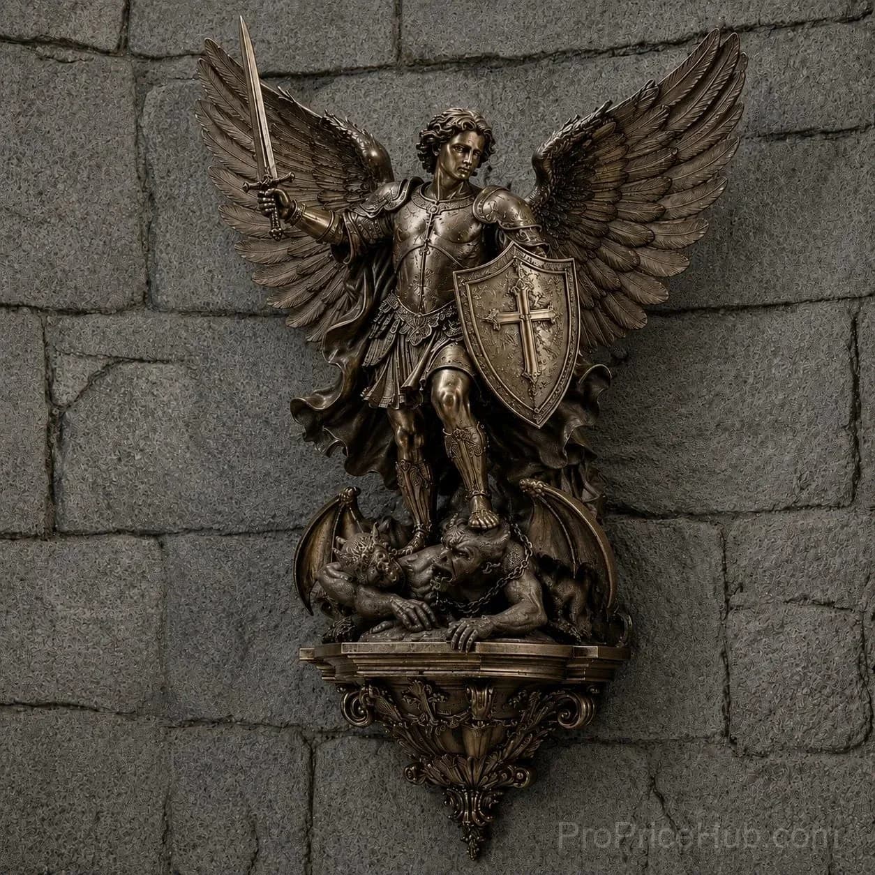 St. Michael Guardian Angel Wall Light - View 10