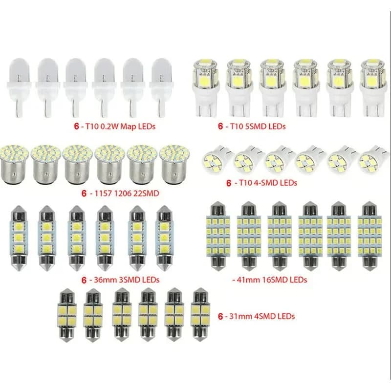 Diamond-White Full-Cabin LED Interior Light Kit, 14-Piece Set - View 3