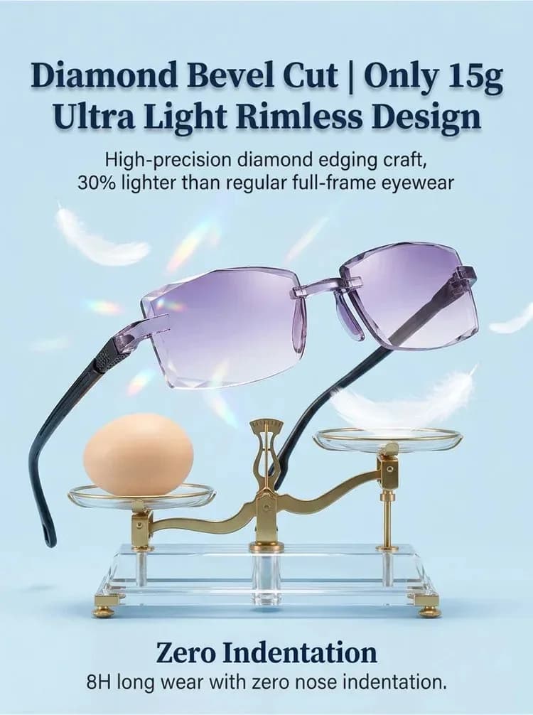 Smart Zoom Diamond-Cut Reading Glasses - View 10