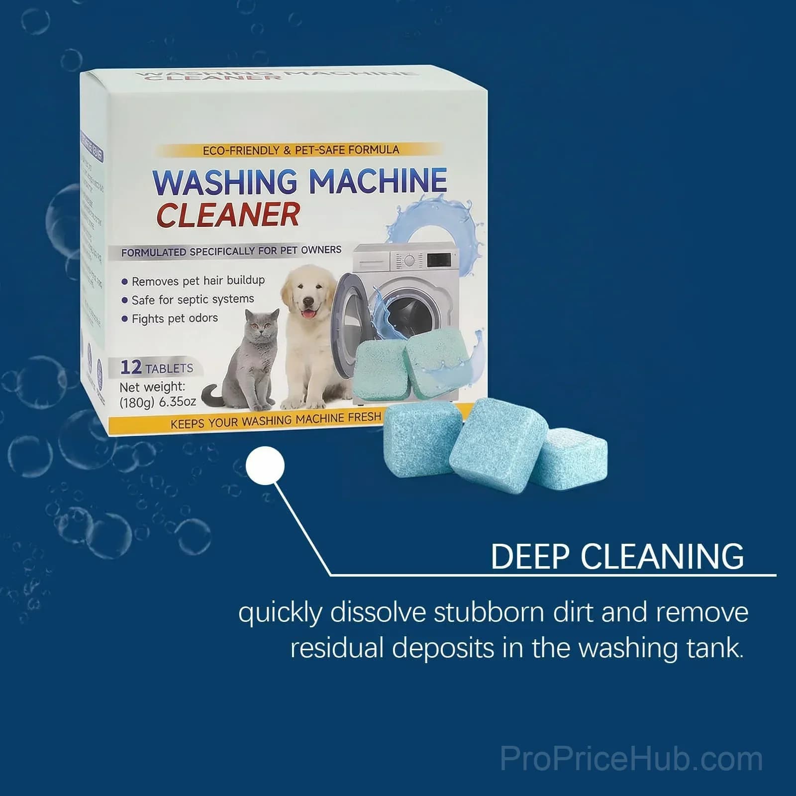 Eco Washing Machine Cleaner – Pet Odor & Mold Remover - Alt
