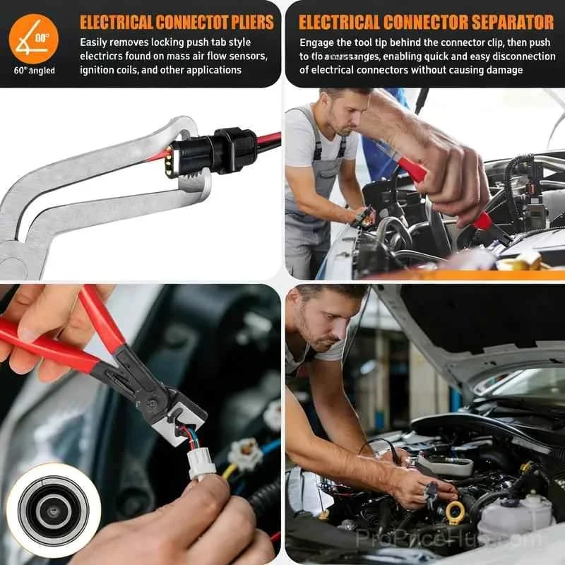 Automotive Electrical Disconnect and Trim Clip Pliers Set - Alt