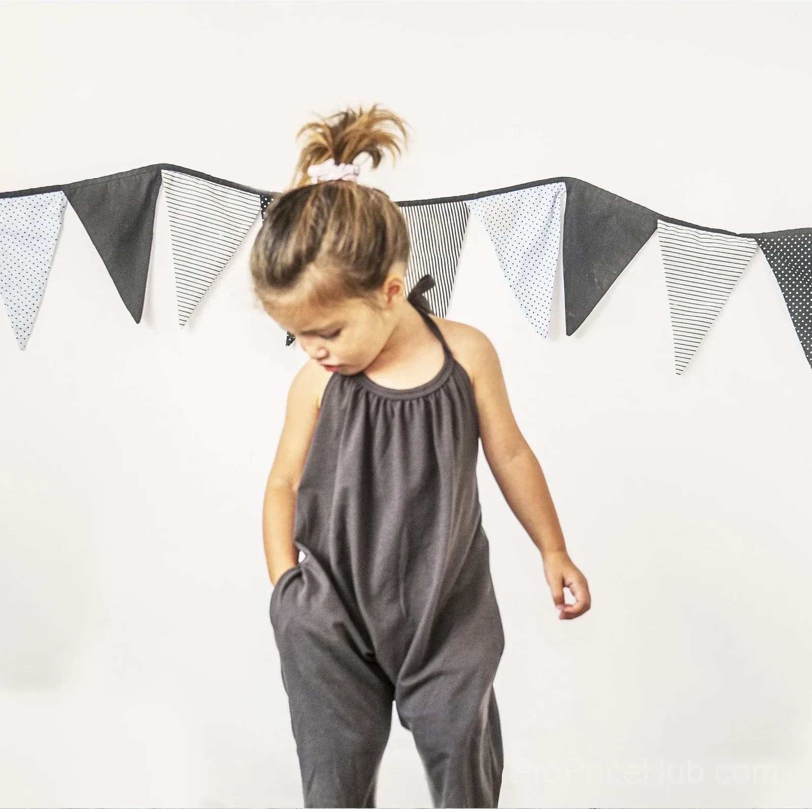 Cute Slouchy Backless Baby Jumpsuit, Gray, 12-18M (80cm) - Main